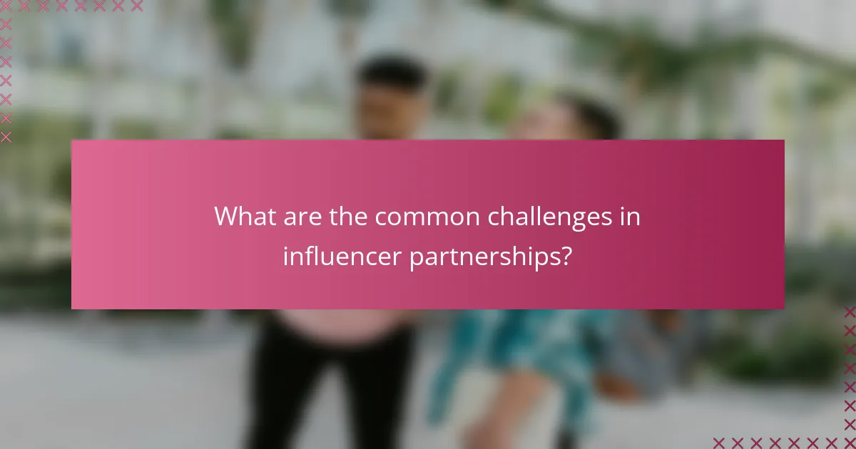 What are the common challenges in influencer partnerships?
