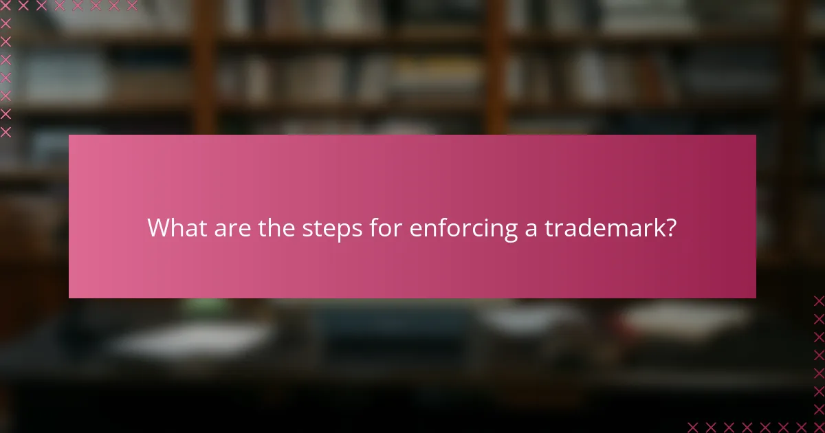 What are the steps for enforcing a trademark?